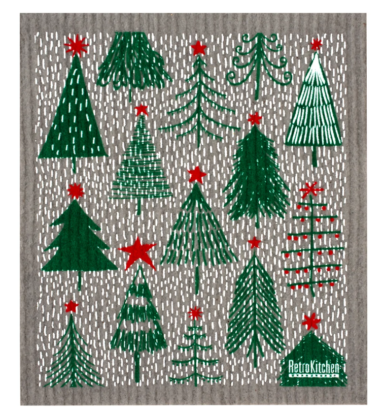 Retro_Kitchen_Dish_Cloth_Christmas_Trees