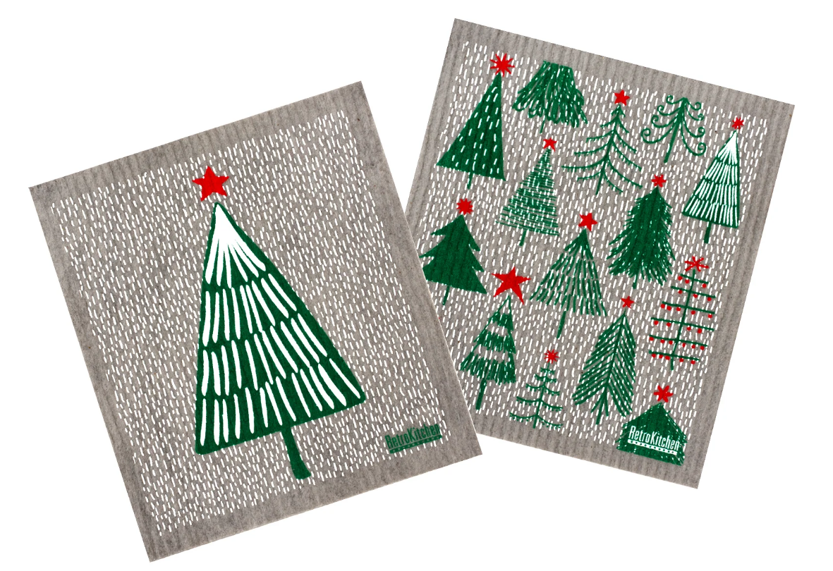 Retro_Kitchen_Dish_Cloth_Christmas_Trees