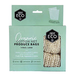 Reusable Organic Cotton Net Produce Bags (4 Pack)