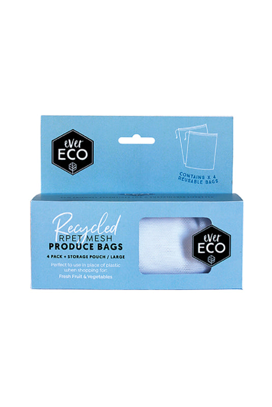 Ever Eco Recycled Produce Bags Mesh 4 Pack Storage Pouch