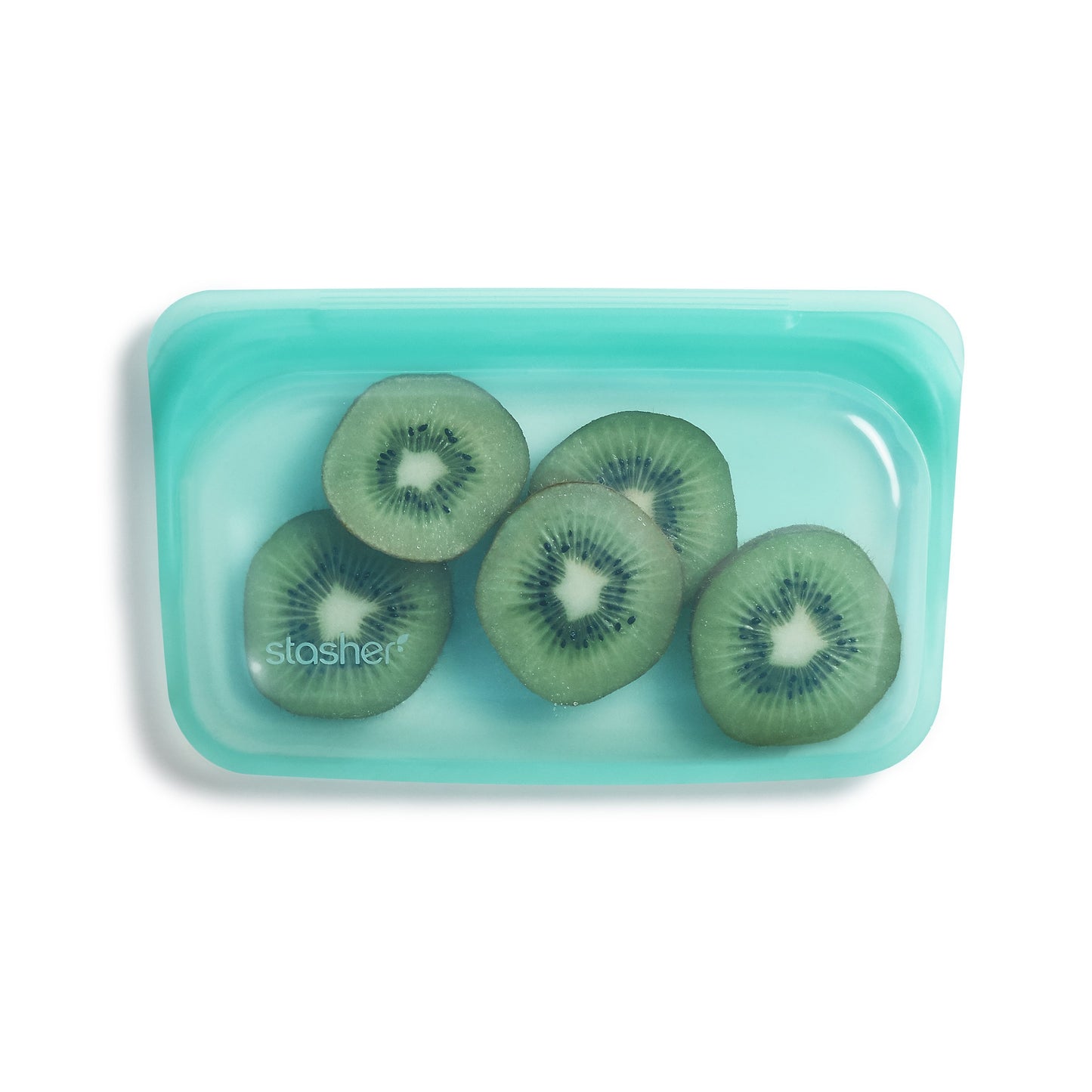 Stasher Reusable Silicone Snack Bag Aqua
