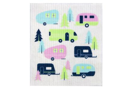 Retro Kitchen Dish Cloth - Caravans