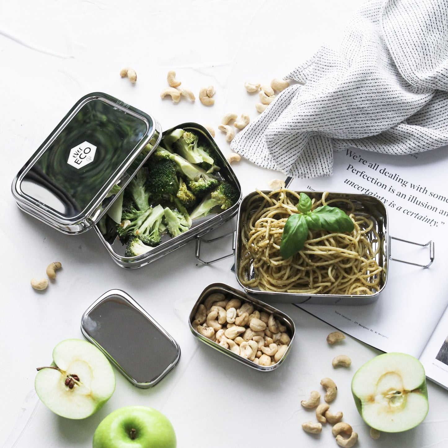 Ever Eco Stackable Bento Box + Mini Container 1200ml