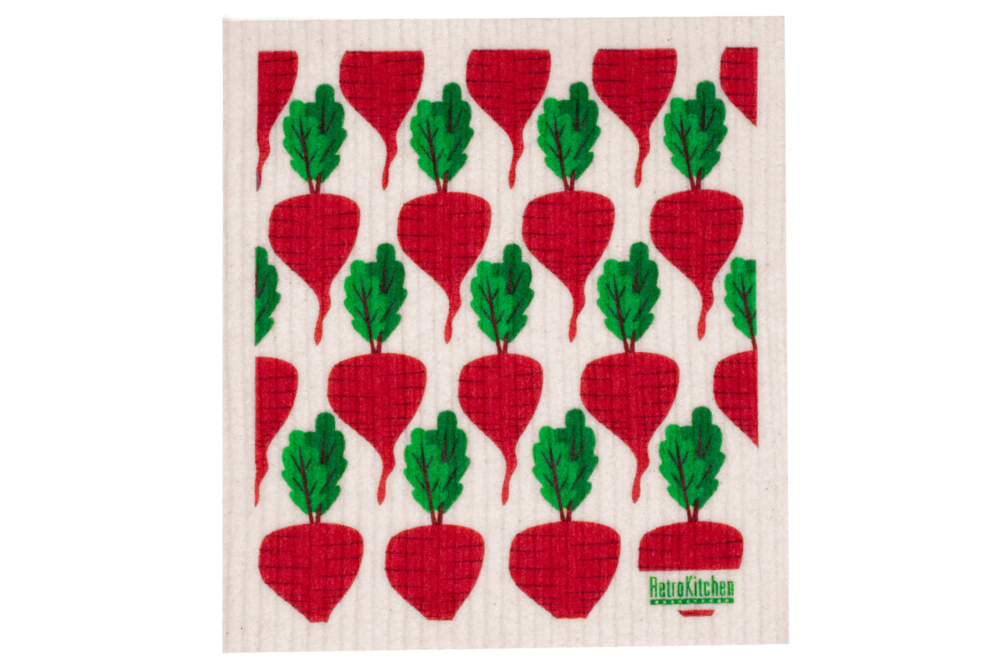 Retro Kitchen Dish Cloth - Beetroot