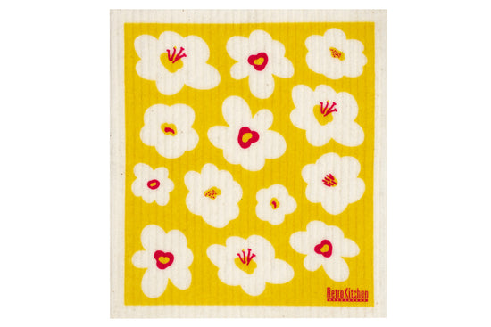 Retro_Kitchen_Dish_Cloth_Retro_Flowers