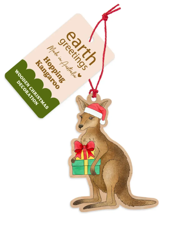 Earth Greetings Wooden Christmas Decoration (various)