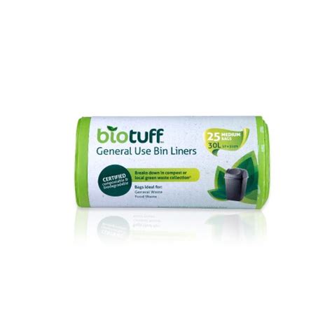 Biotuff General Use Bin Liners 30L 25pk