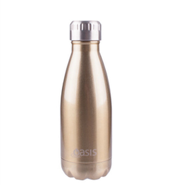 Reusable Double Wall Insulated Drink Bottle 350ml (Champagne)