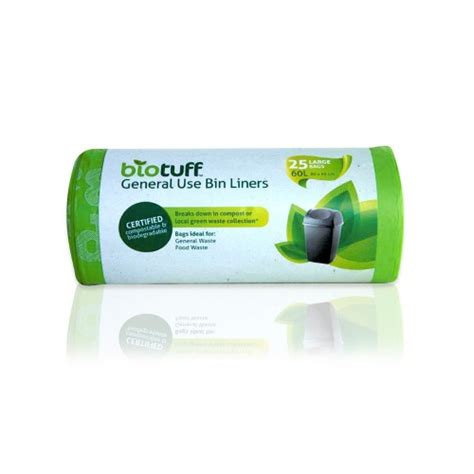 Biotuff General Use Bin Liners 60L 25pk