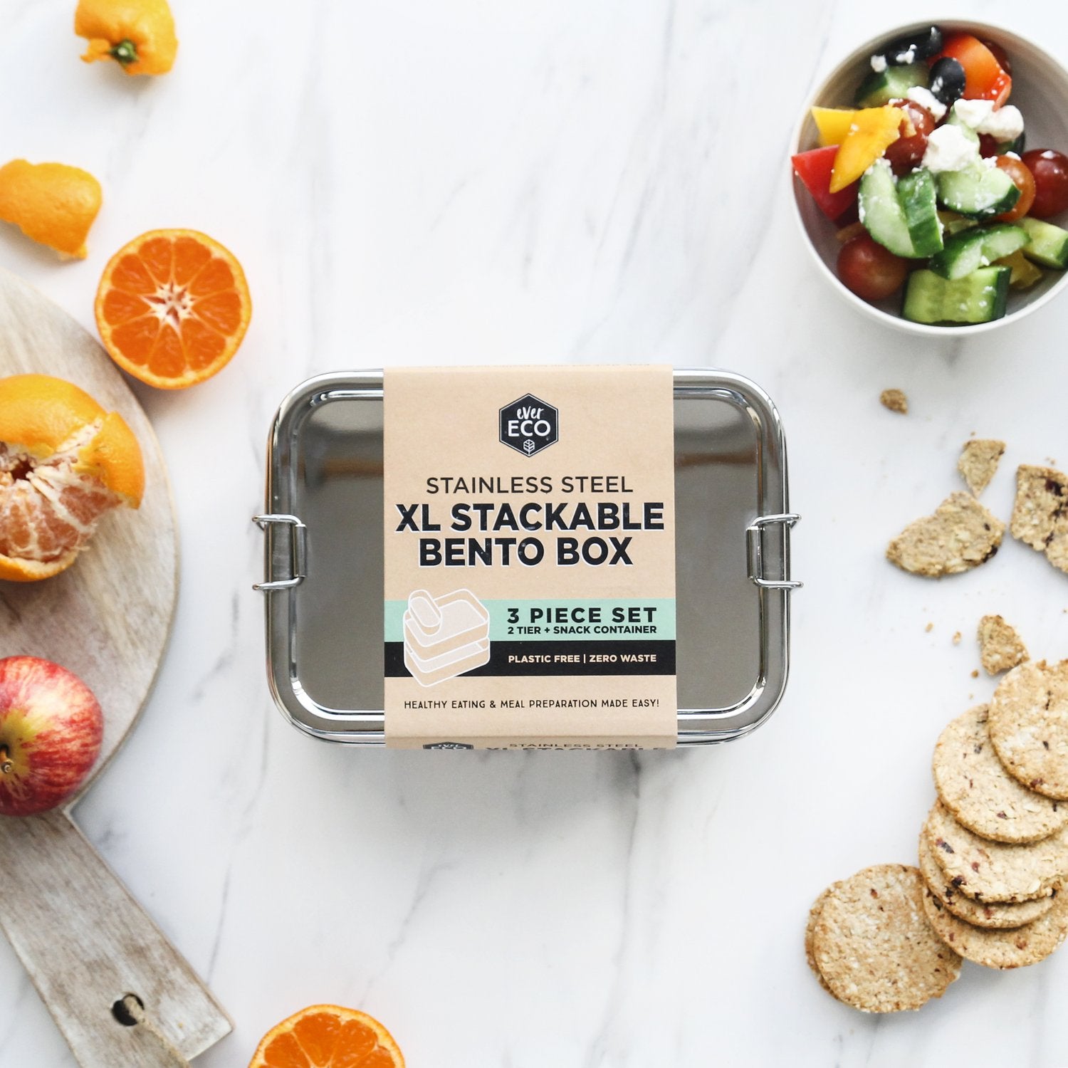 Ever Eco XL Stackable Bento Box + Mini Container 1900ml – Little Eco Shop
