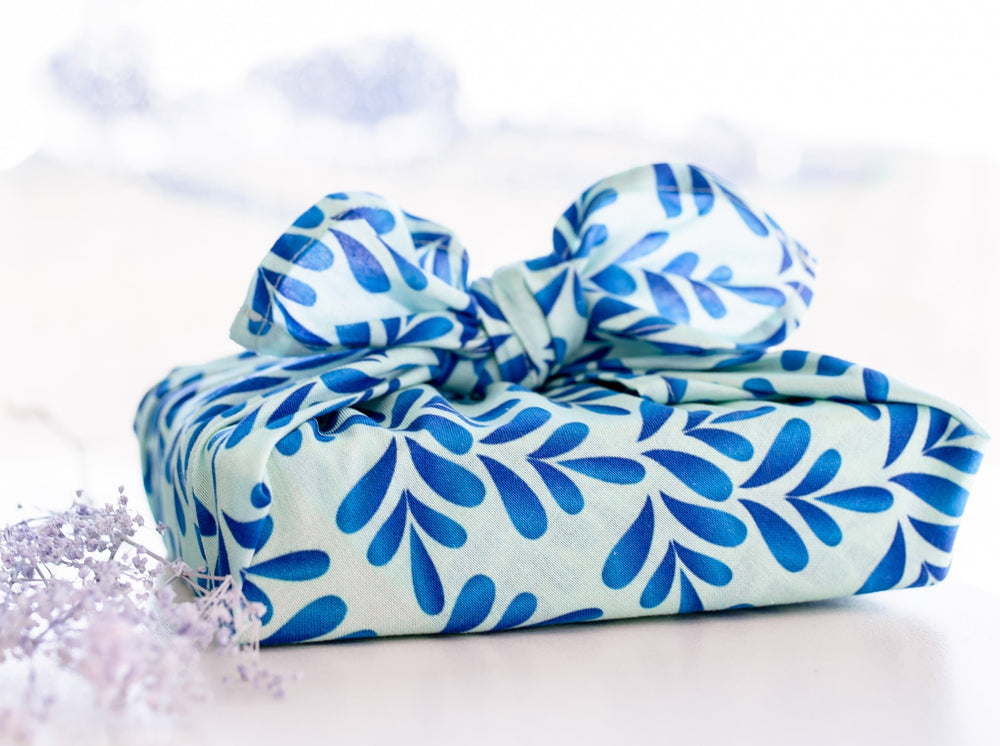 Hello Snowglobe Reusable Fabric Gift Wrap - Tea at Oma's