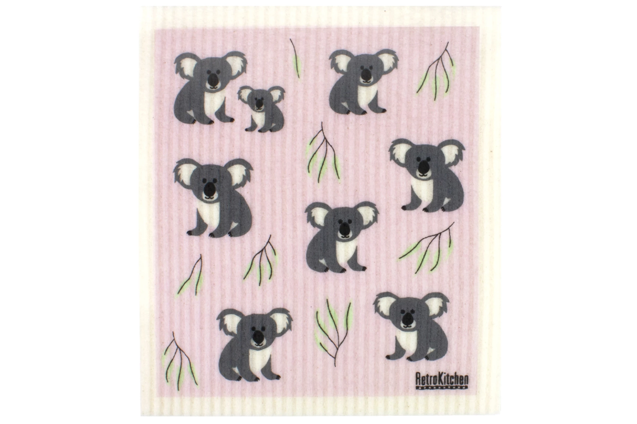 Retro Kitchen Dish Cloth - Koalas