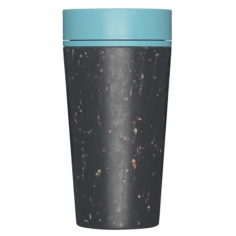 rCup Reusable Coffee Cup - Black/Teal - 12oz