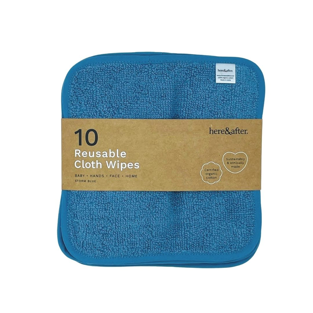 Here & After Reusable Cloth Wipes (Pack of 10 or 20)