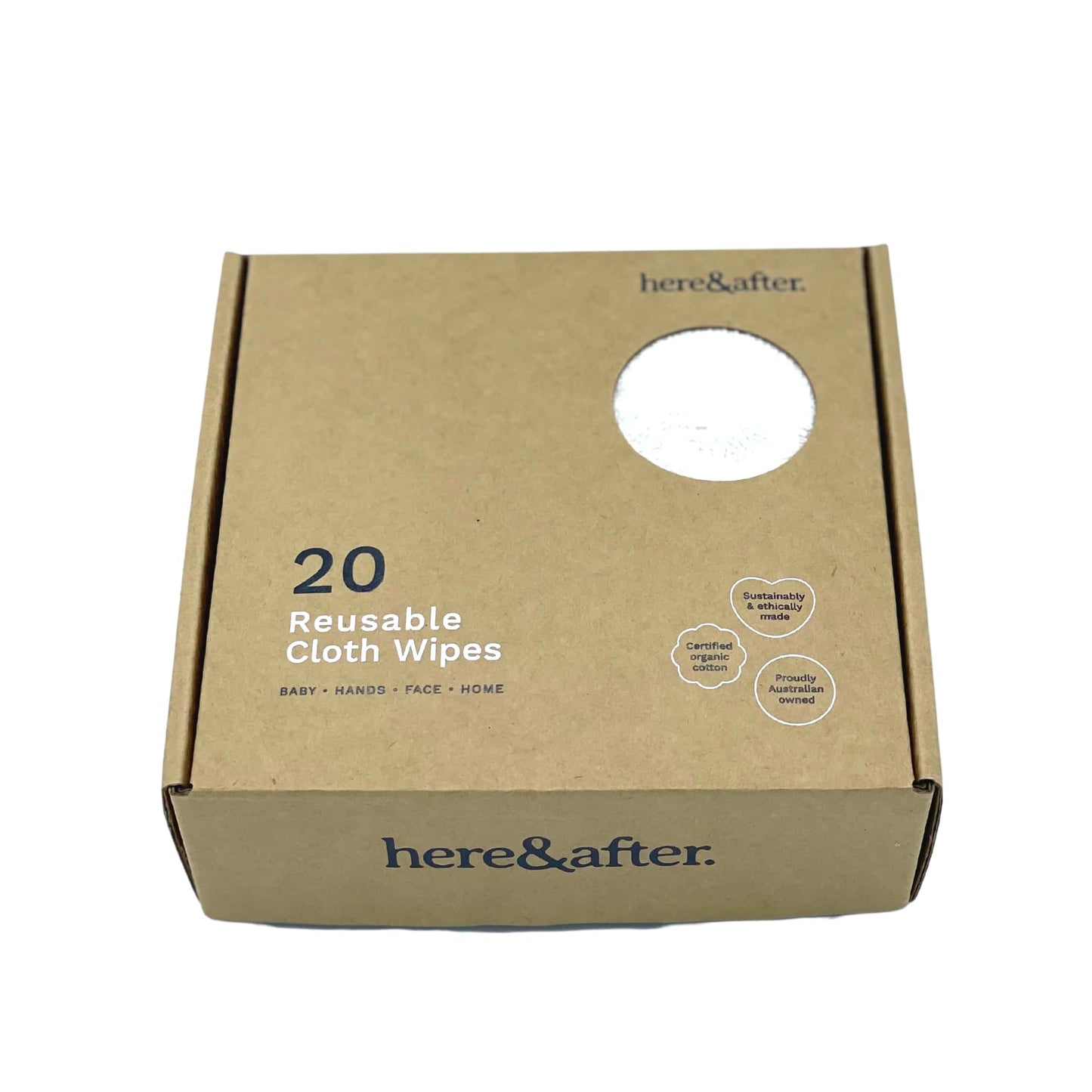 Here & After Reusable Cloth Wipes (Pack of 10 or 20)