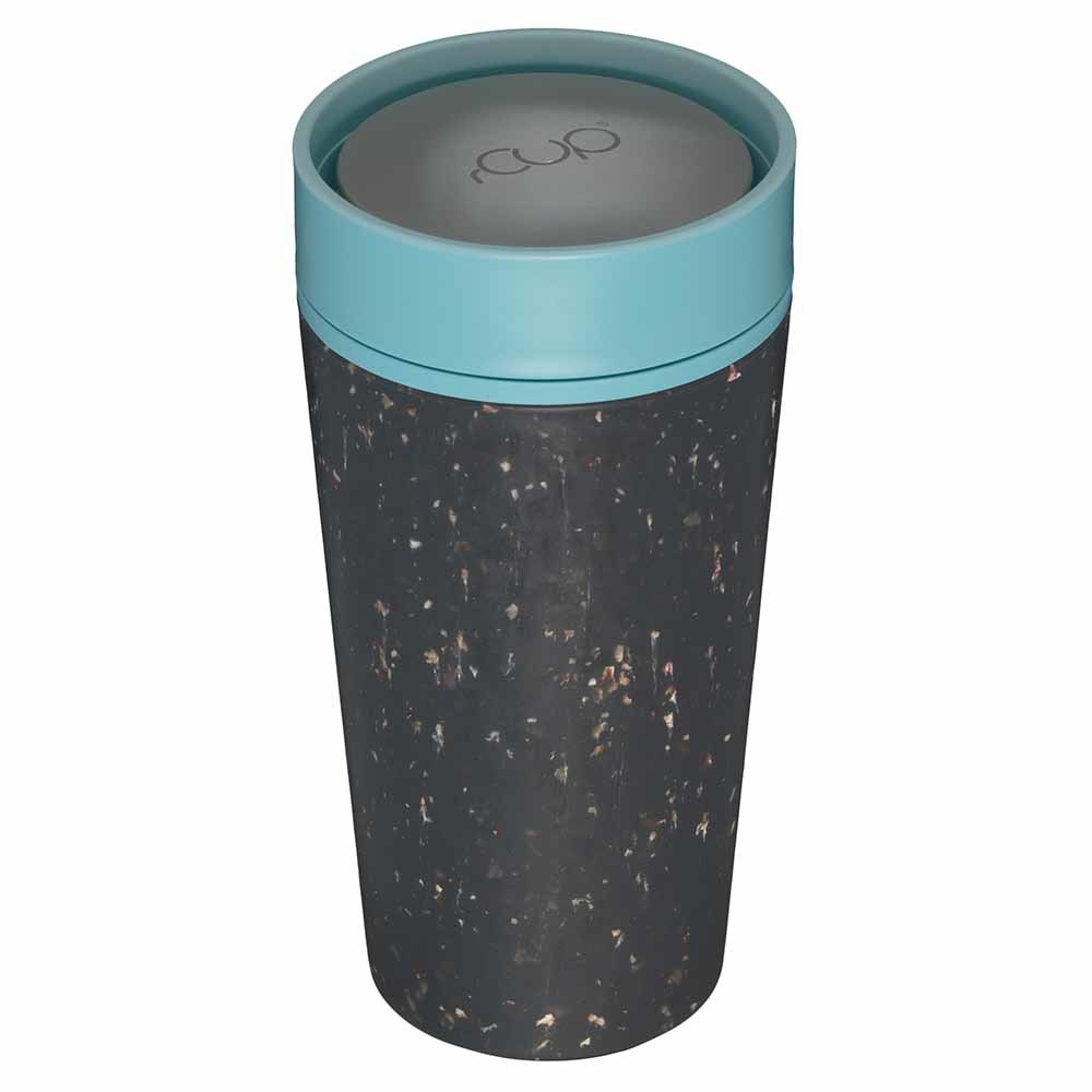 rCup Reusable Coffee Cup - Black/ Teal - 12oz