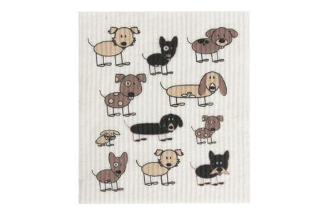 Retro Kitchen Dish Cloth - Dogs